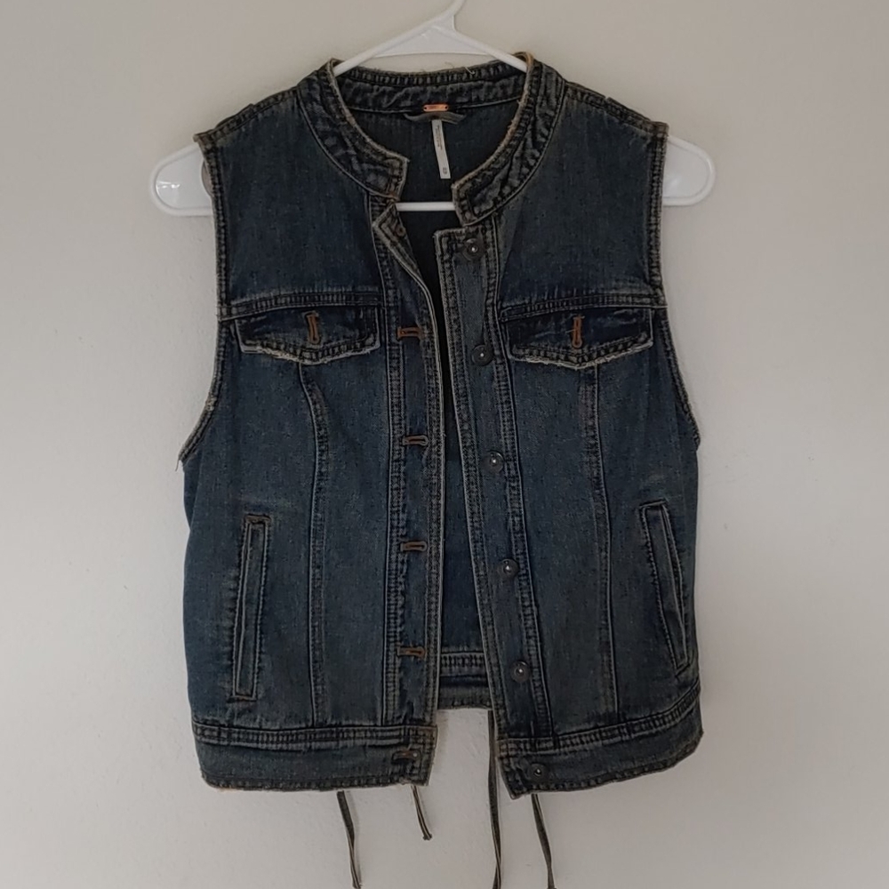 Free People Denim Vest